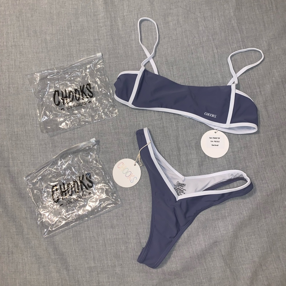NWT CHOOKS Frame bikini top and bottom
